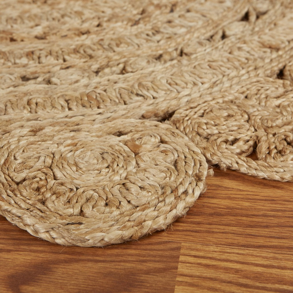 Sunshine Golden Natural Jute Area Rug Image 6