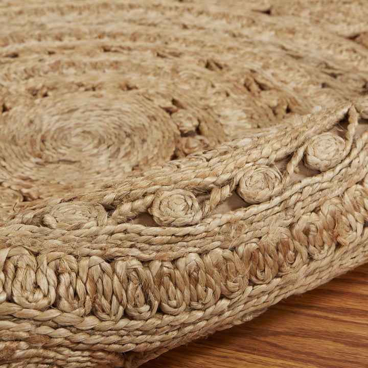 Sunshine Golden Natural Jute Area Rug Image 8