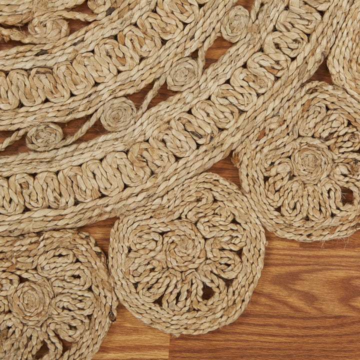 Sunshine Golden Natural Jute Area Rug Image 9