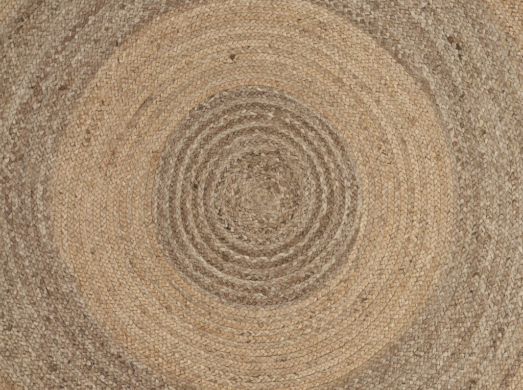 Two Toned Natural Jute Area Rug Image 5