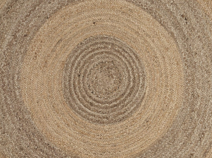 Two Toned Natural Jute Area Rug Image 5