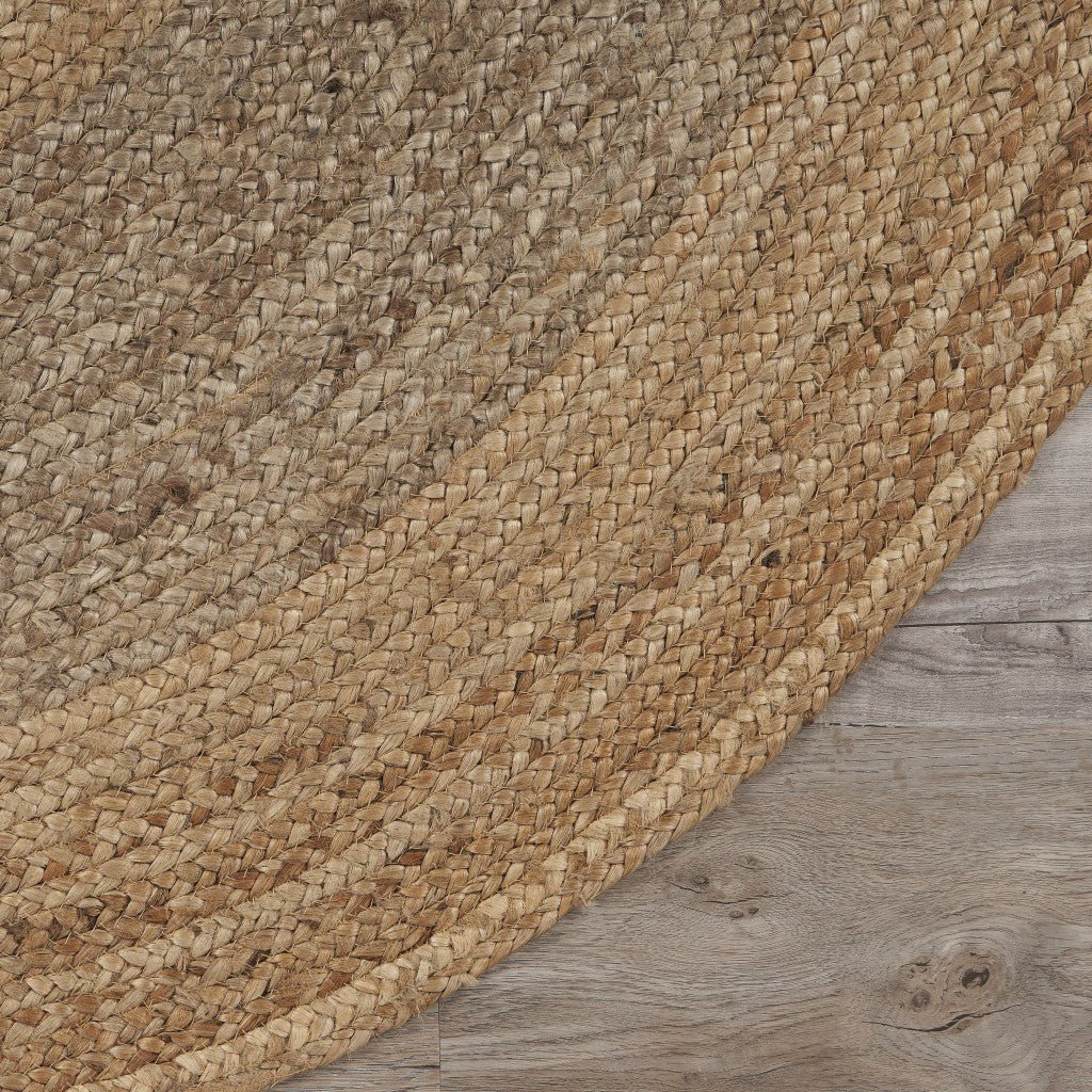 Two Toned Natural Jute Area Rug Image 9