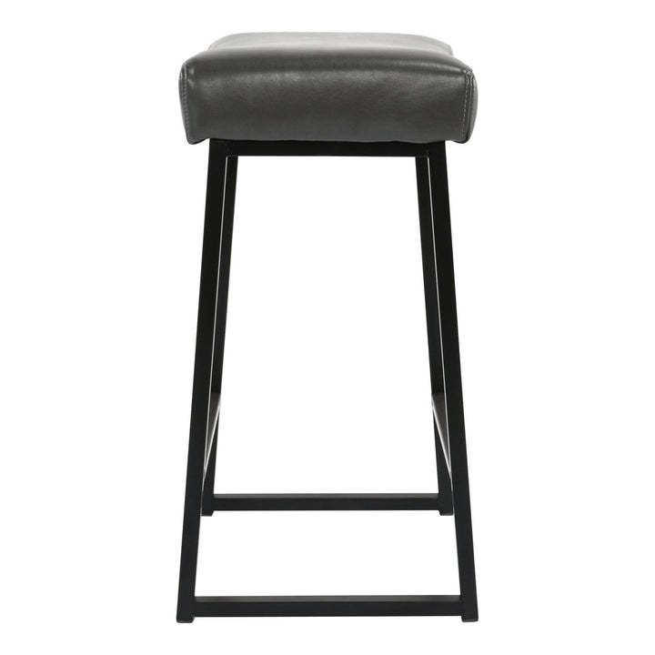 Set of Two 26" Black Metal Backless Bar Height Bar Chairs Image 4