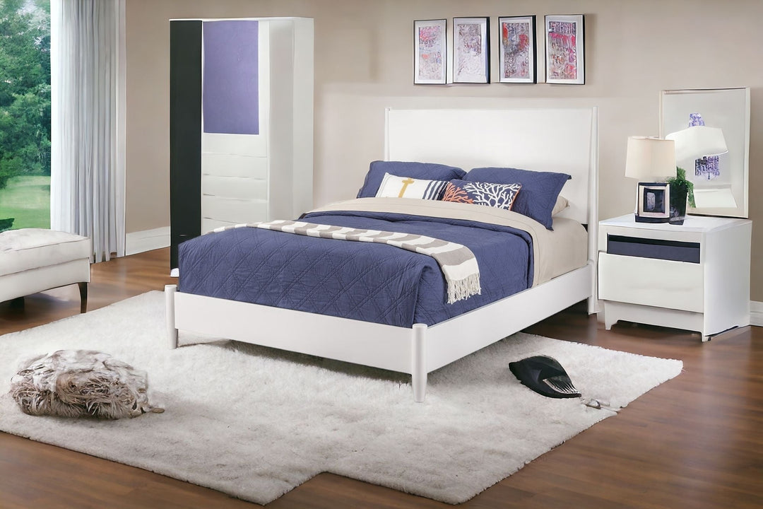 White Solid and Manufactured Wood California King Bed Image 6