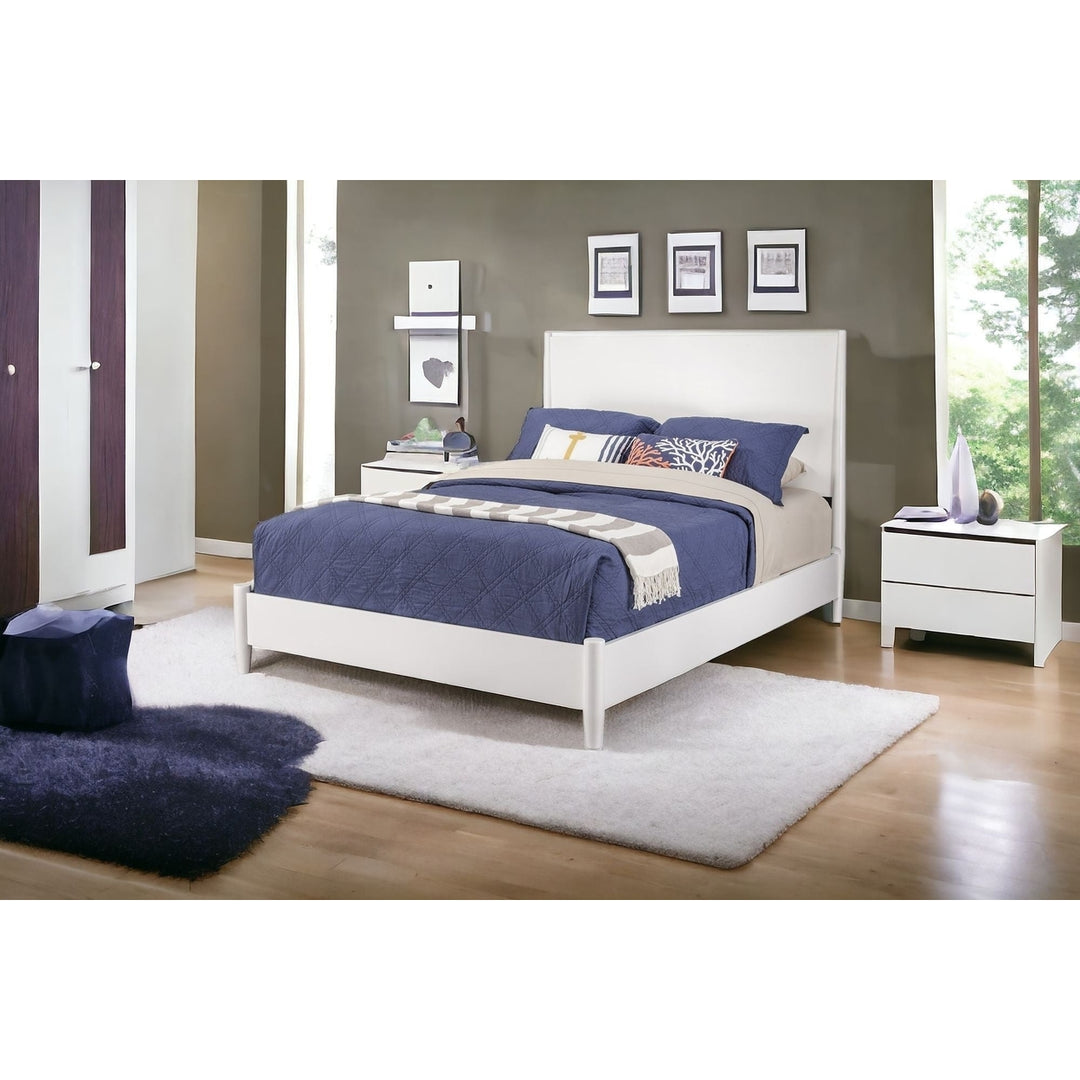 White Solid and Manufactured Wood California King Bed Image 8