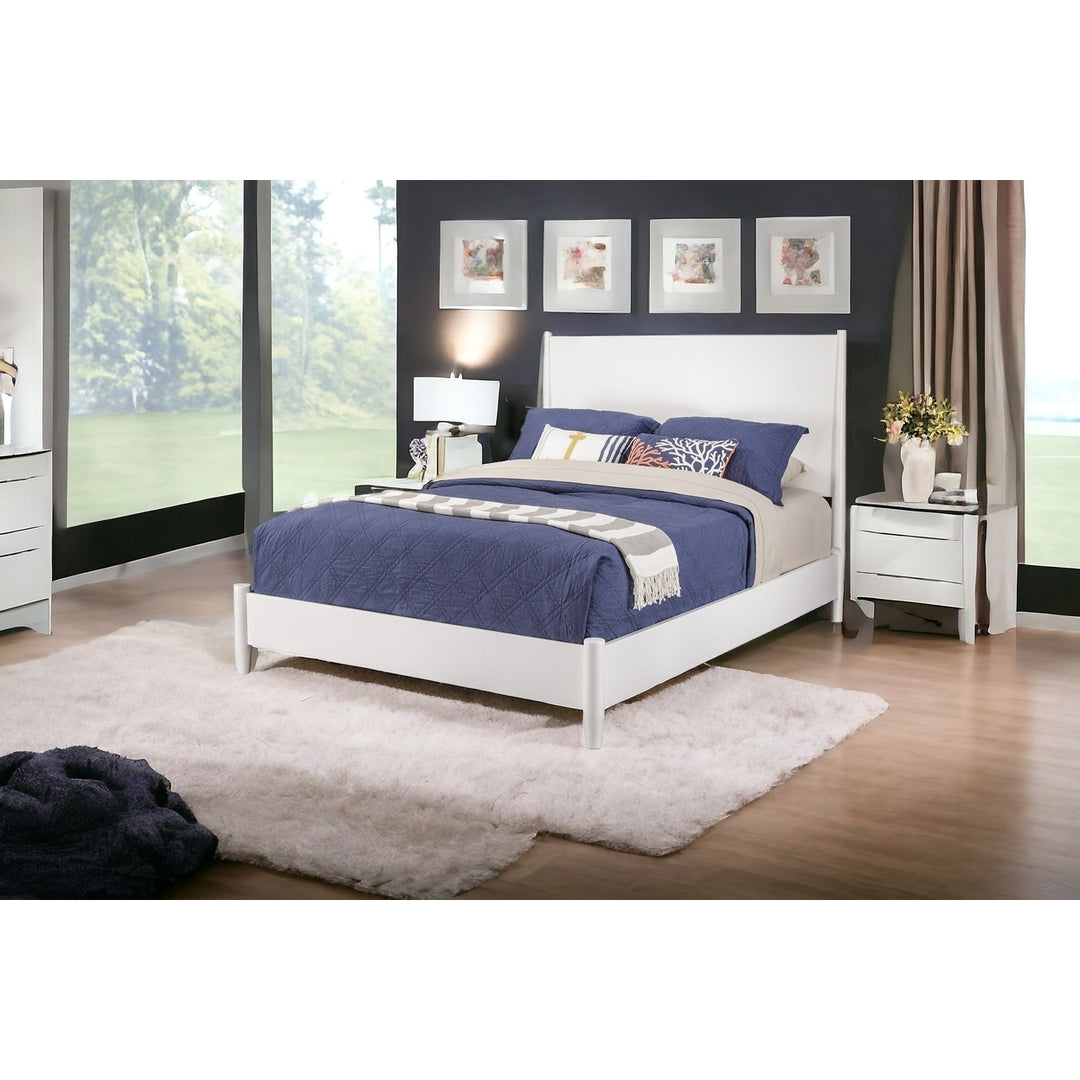 White Solid and Manufactured Wood California King Bed Image 9