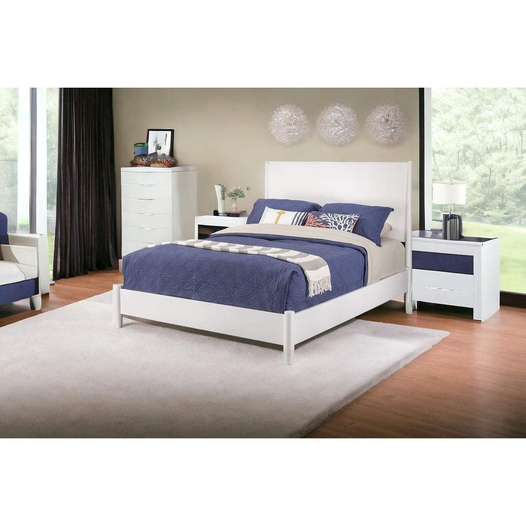 White Solid and Manufactured Wood California King Bed Image 10