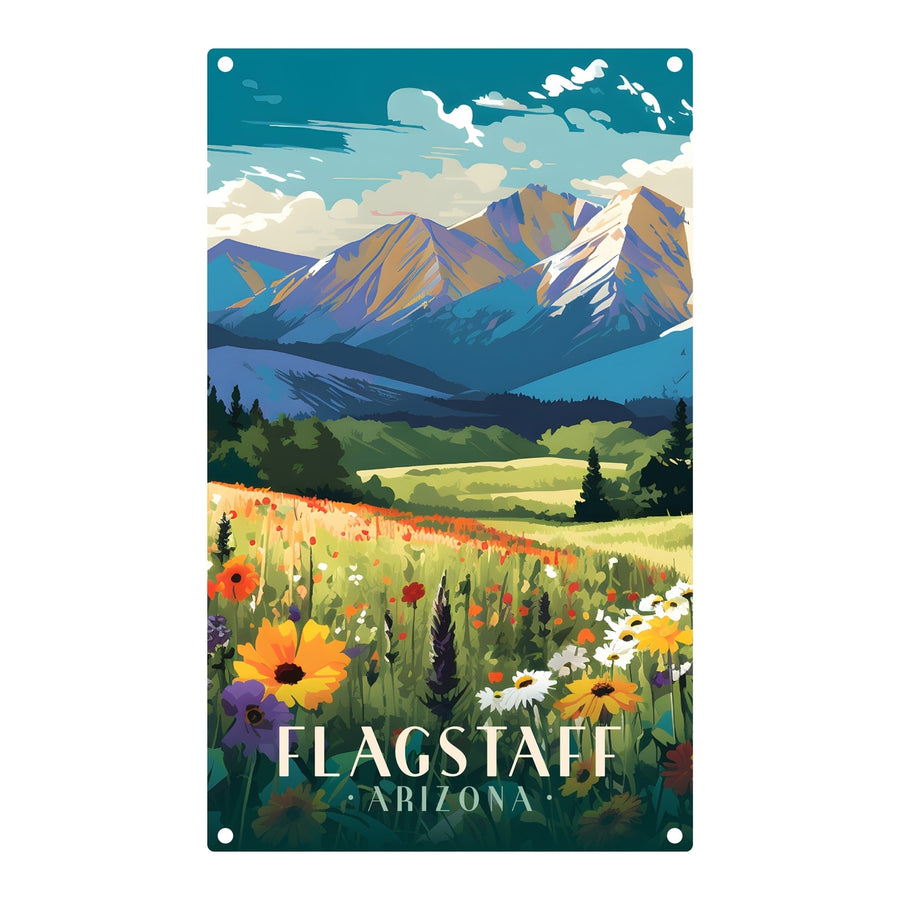 Flagstaff Arizona Design C Souvenir Metal Sign 9 x 15 Image 1