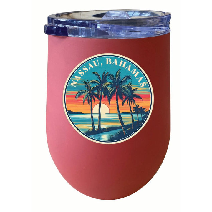 Nassau the Bahamas Design D Souvenir 12 oz Insulated Wine Stainless Steel Tumbler Image 1