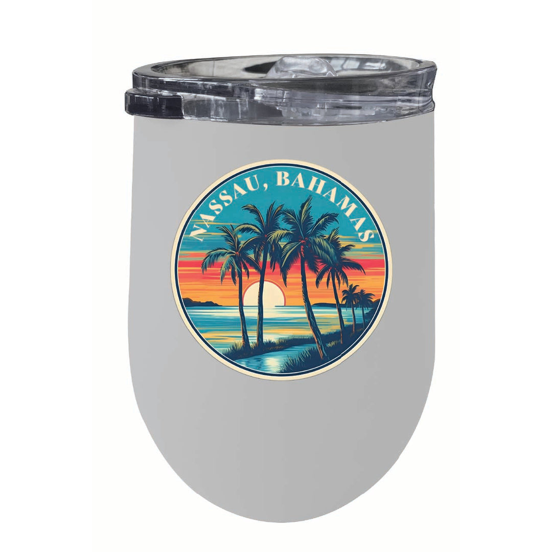 Nassau the Bahamas Design D Souvenir 12 oz Insulated Wine Stainless Steel Tumbler Image 5