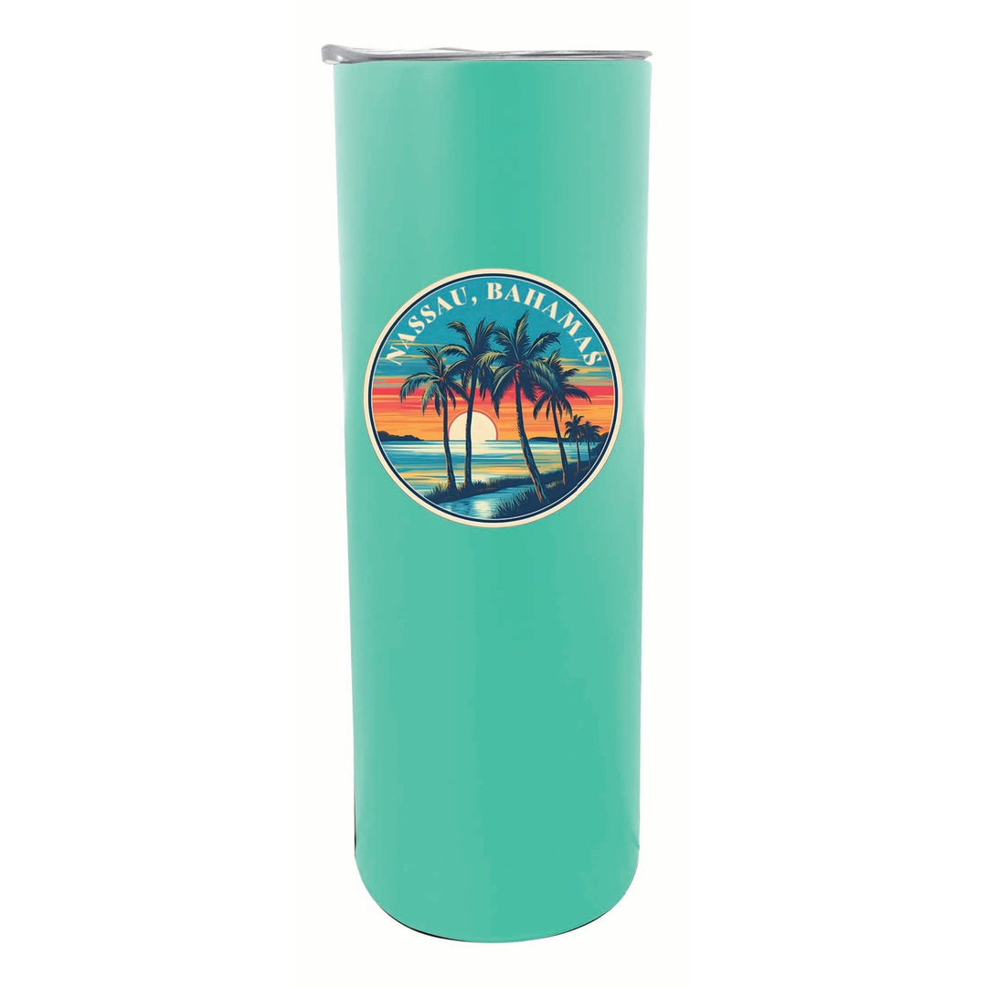 Nassau the Bahamas Design D Souvenir 20 oz Insulated Stainless Steel Skinny Tumbler Image 1