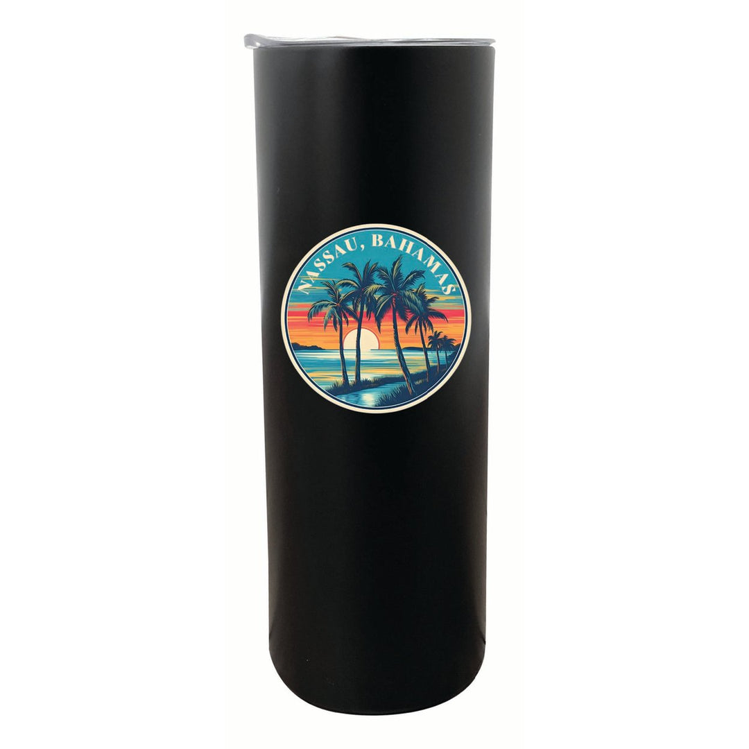 Nassau the Bahamas Design D Souvenir 20 oz Insulated Stainless Steel Skinny Tumbler Image 1