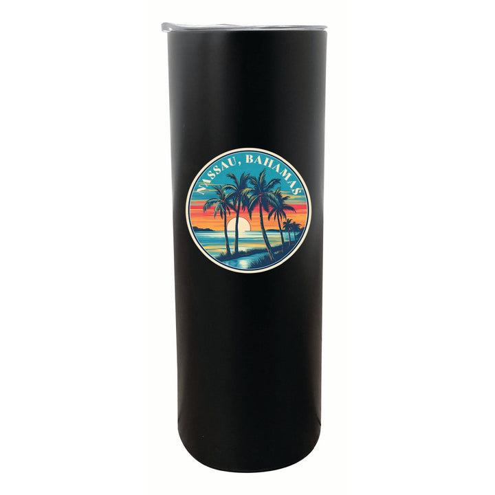 Nassau the Bahamas Design D Souvenir 20 oz Insulated Stainless Steel Skinny Tumbler Image 1