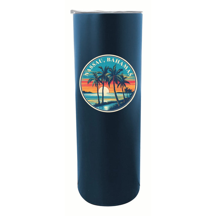 Nassau the Bahamas Design D Souvenir 20 oz Insulated Stainless Steel Skinny Tumbler Image 4