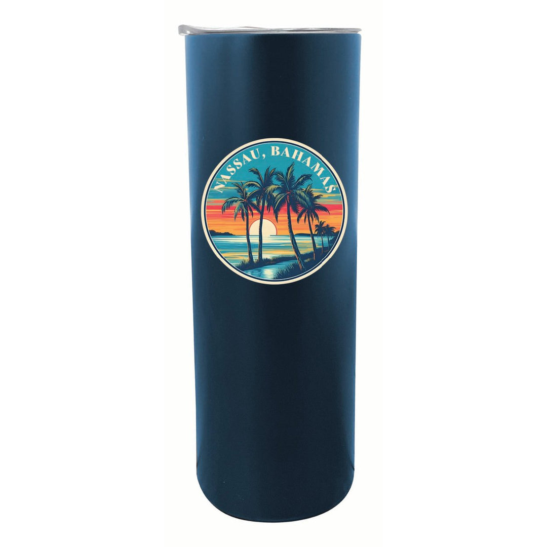 Nassau the Bahamas Design D Souvenir 20 oz Insulated Stainless Steel Skinny Tumbler Image 1