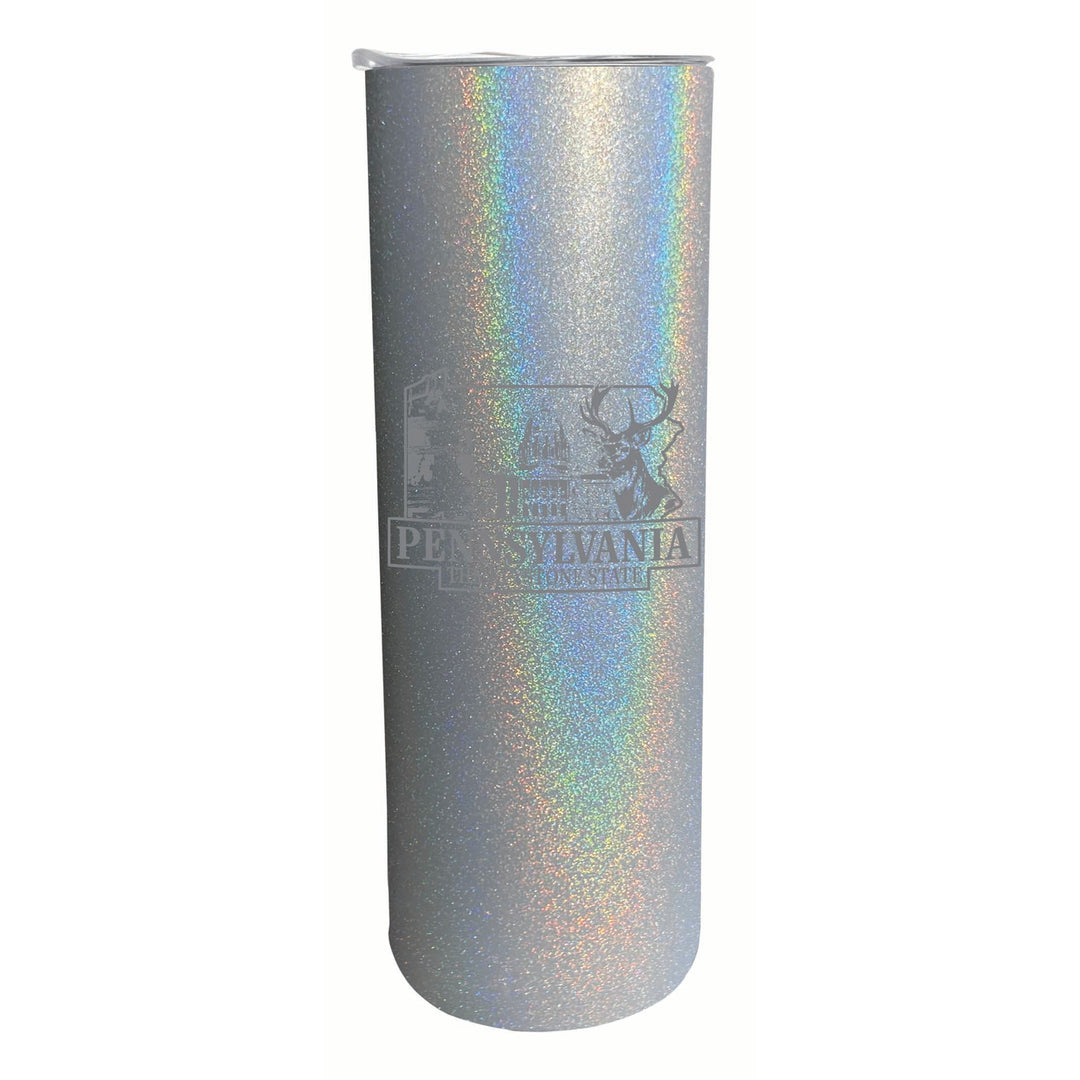 Pennsylvania Souvenir 20 oz Engraved Insulated Stainless Steel Skinny Tumbler Image 4