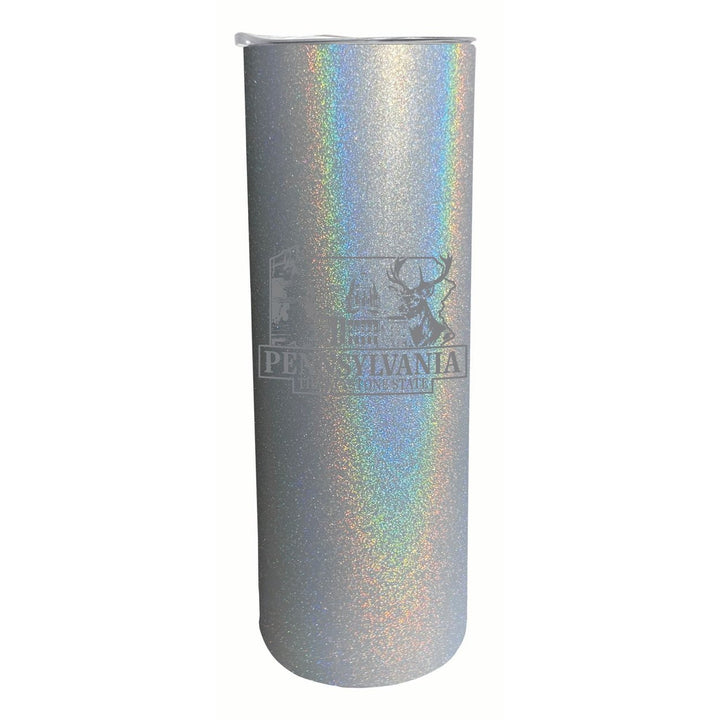 Pennsylvania Souvenir 20 oz Engraved Insulated Stainless Steel Skinny Tumbler Image 1