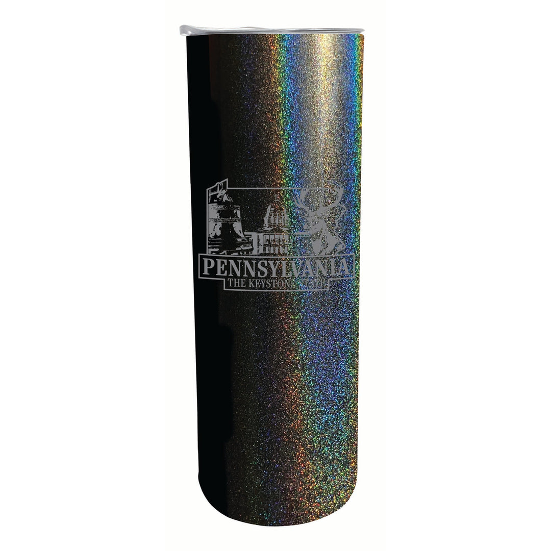 Pennsylvania Souvenir 20 oz Engraved Insulated Stainless Steel Skinny Tumbler Image 5