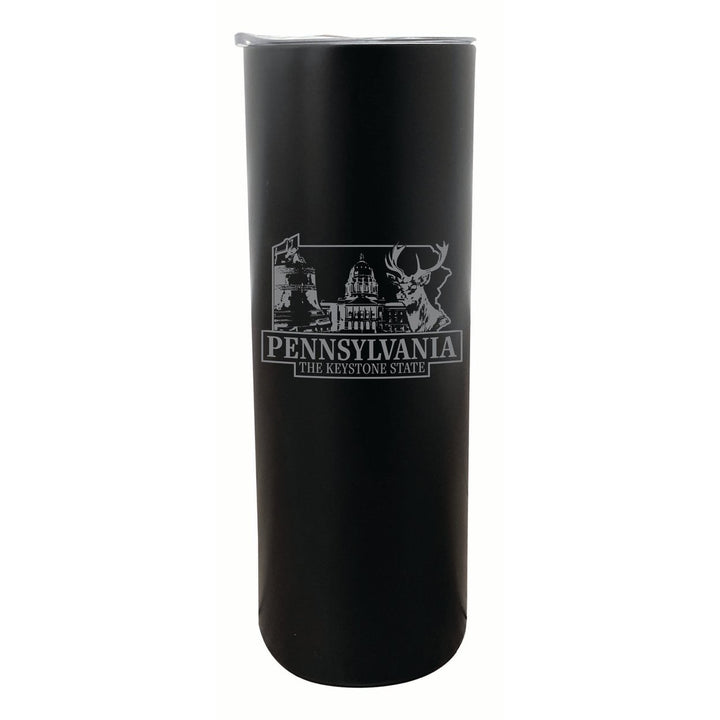 Pennsylvania Souvenir 20 oz Engraved Insulated Stainless Steel Skinny Tumbler Image 6