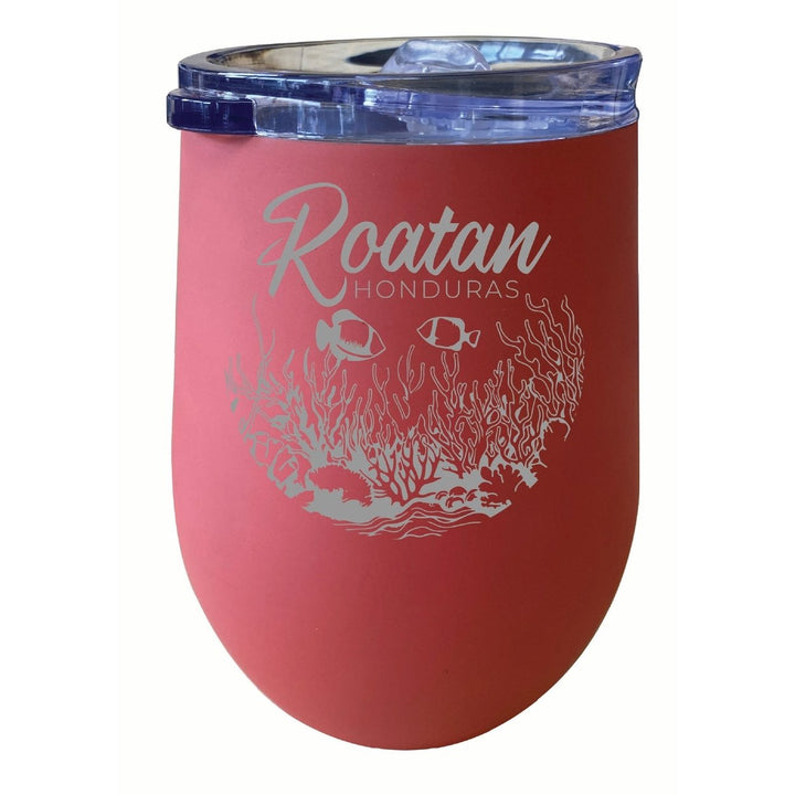 Roatan Honduras Souvenir 12 oz Engraved Insulated Wine Stainless Steel Tumbler Image 4