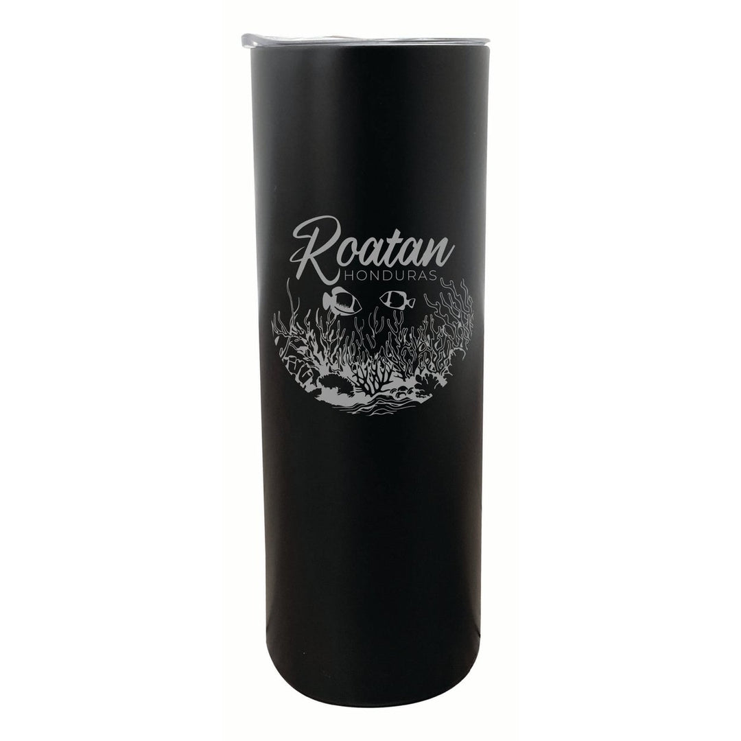 Roatan Honduras Souvenir 20 oz Engraved Insulated Stainless Steel Skinny Tumbler Image 1