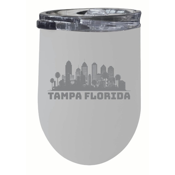 Tampa Florida Souvenir 12 oz Engraved Insulated Wine Stainless Steel Tumbler Image 2