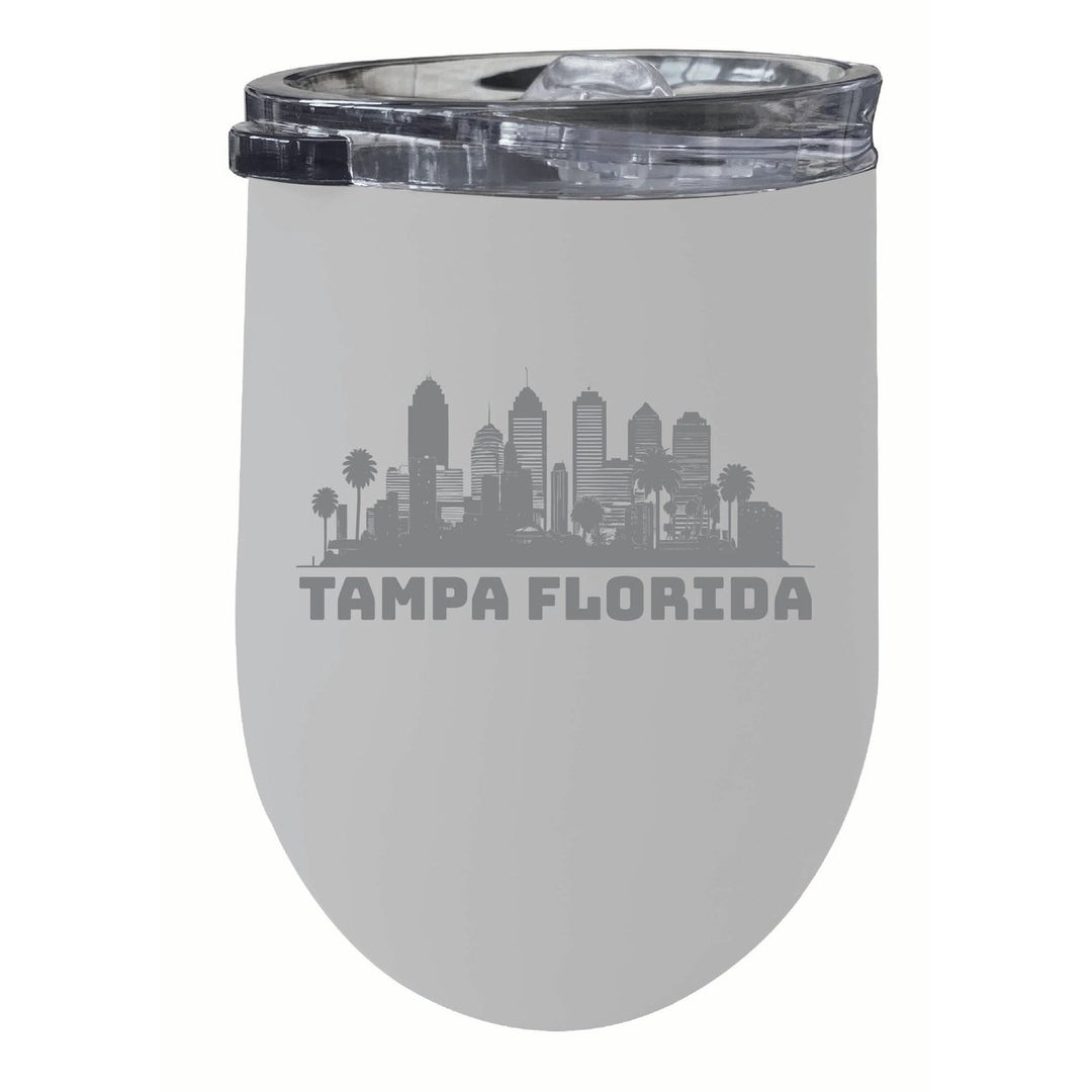 Tampa Florida Souvenir 12 oz Engraved Insulated Wine Stainless Steel Tumbler Image 1