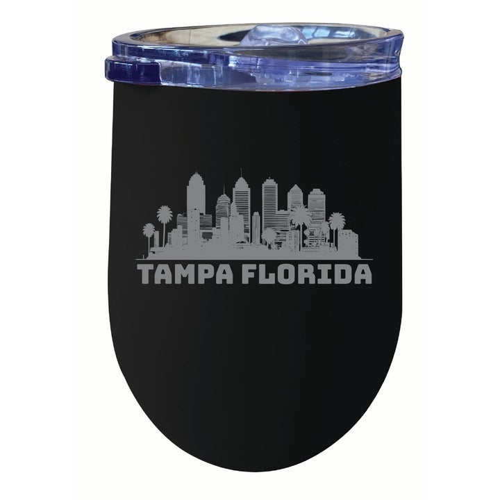 Tampa Florida Souvenir 12 oz Engraved Insulated Wine Stainless Steel Tumbler Image 1