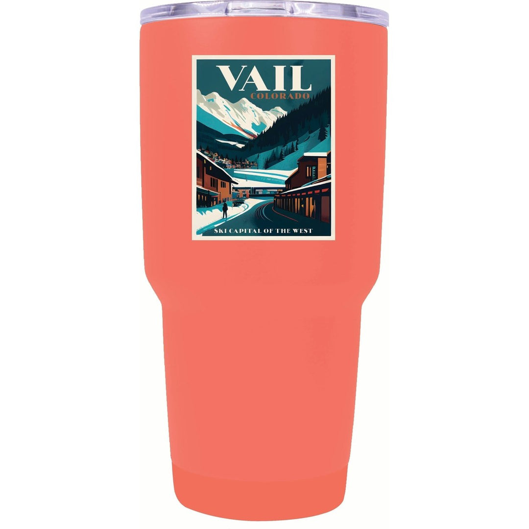 Vail Colorado Design B Souvenir 24 oz Insulated Stainless Steel Tumbler Image 1