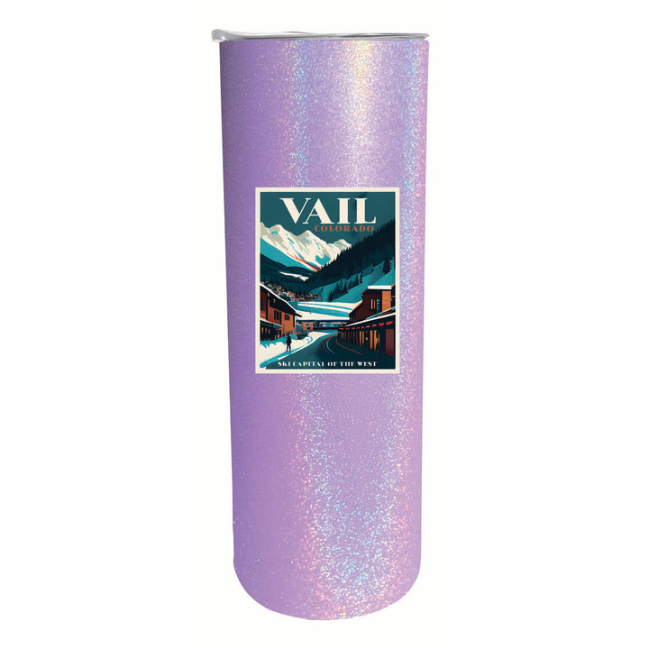 Vail Colorado Design B Souvenir 20 oz Insulated Stainless Steel Skinny Tumbler Image 1