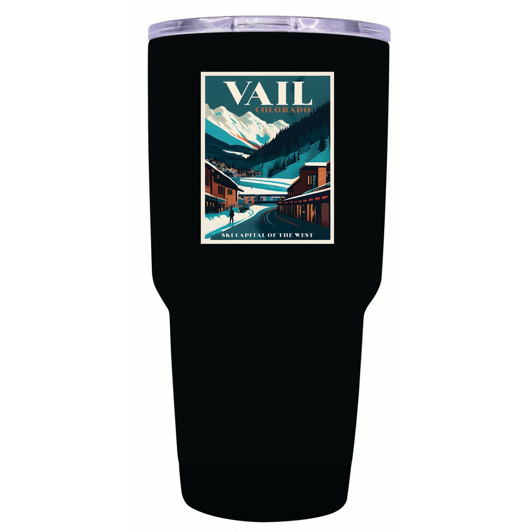 Vail Colorado Design B Souvenir 24 oz Insulated Stainless Steel Tumbler Image 2