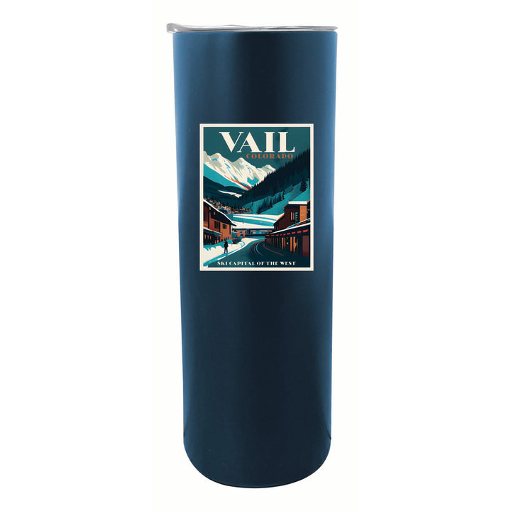 Vail Colorado Design B Souvenir 20 oz Insulated Stainless Steel Skinny Tumbler Image 5