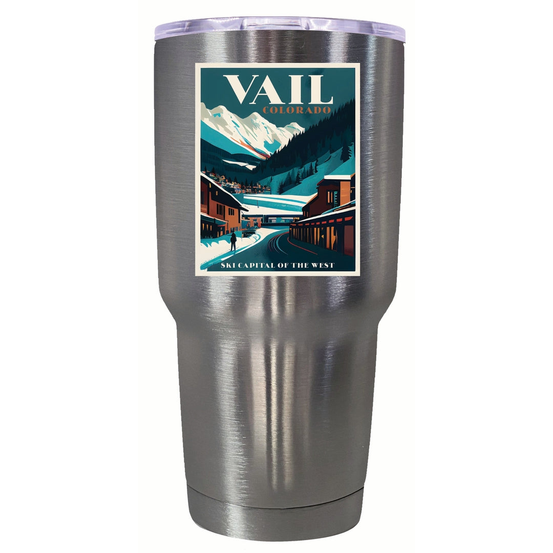 Vail Colorado Design B Souvenir 24 oz Insulated Stainless Steel Tumbler Image 4