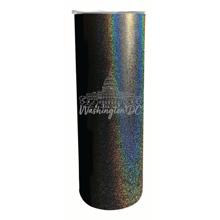 Washington DC Engraving2 Souvenir 20 oz Engraved Insulated Stainless Steel Skinny Tumbler Image 2