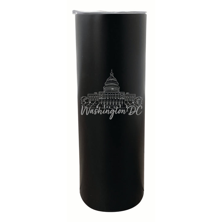 Washington DC Engraving2 Souvenir 20 oz Engraved Insulated Stainless Steel Skinny Tumbler Image 3