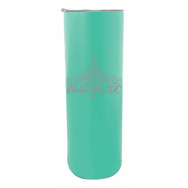 Washington DC Engraving2 Souvenir 20 oz Engraved Insulated Stainless Steel Skinny Tumbler Image 5