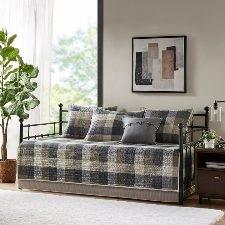 Gracie Mills Donner 6 Piece Reversible Daybed Cover Set Twin Plaid GRACE-12668 Image 2