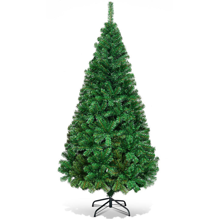 Costway Artificial PVC Christmas Tree W/Stand Holiday Season Indoor Outdoor Green Image 1