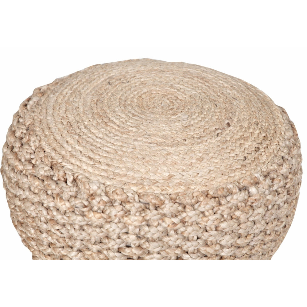 20" Tan Jute Ottoman Image 2