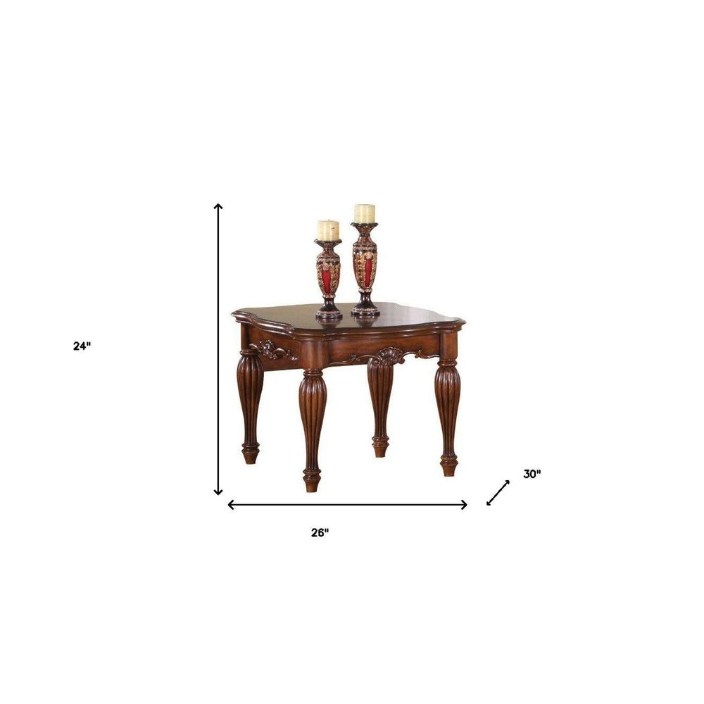 24" Cherry Manufactured Wood Rectangular End Table Image 2