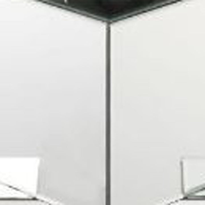 24" Clear Mirrored Square Mirrored End Table Image 3