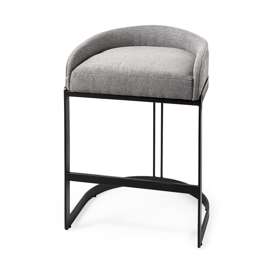 29" Grey Steel Low back Bar Chair Image 1