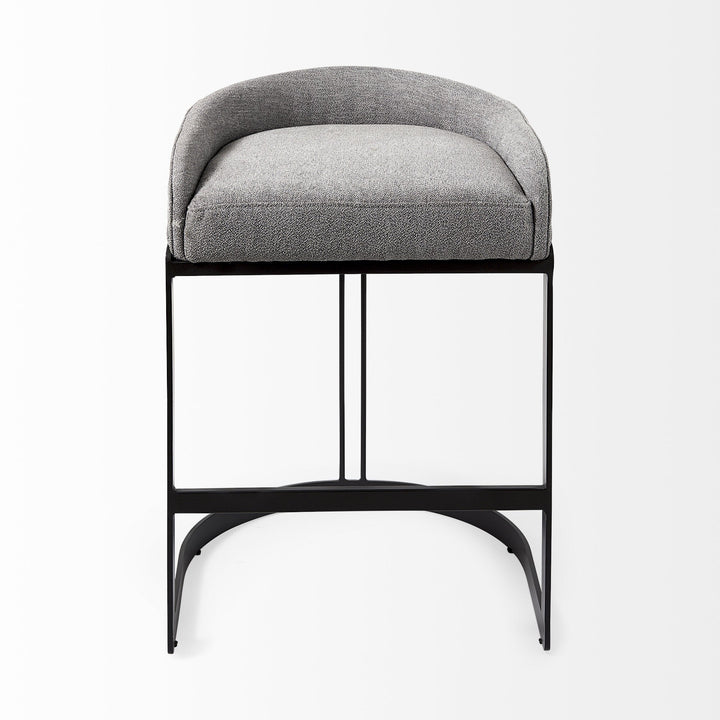 29" Grey Steel Low back Bar Chair Image 2