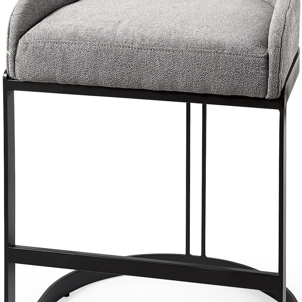 29" Grey Steel Low back Bar Chair Image 12