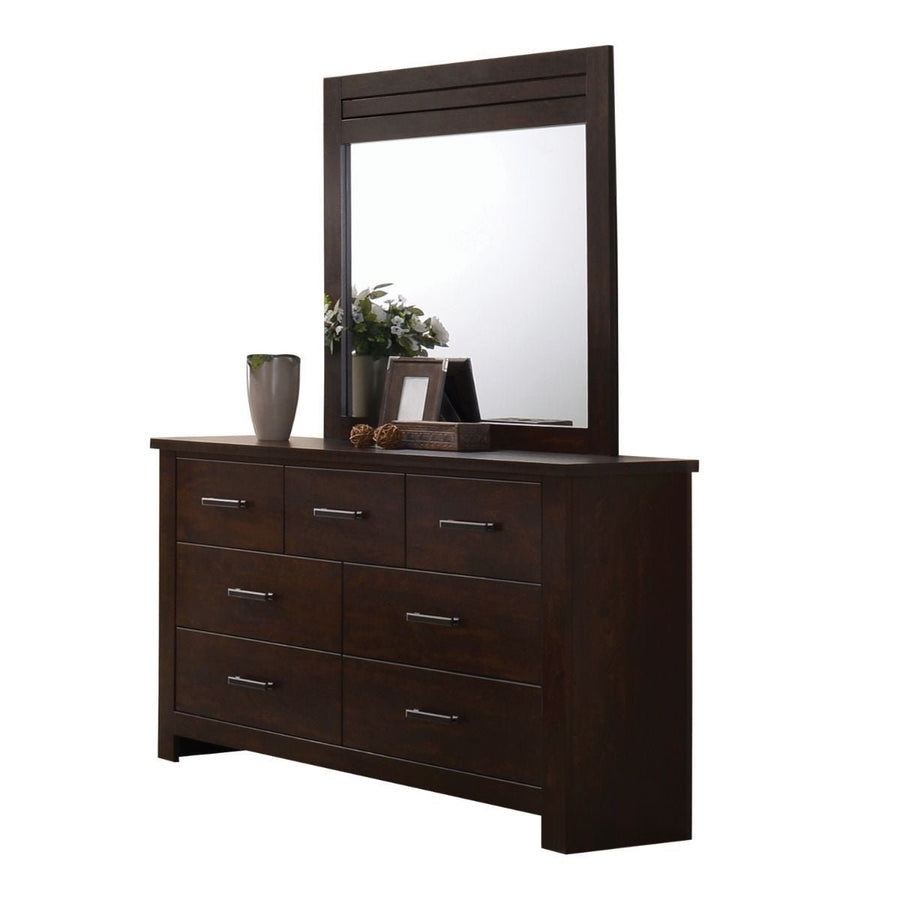 55" Mahogany Seven Drawer Double Dresser Image 1