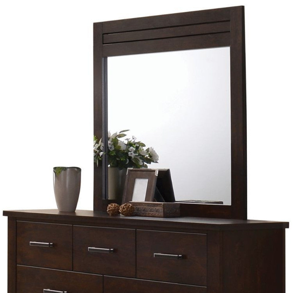 55" Mahogany Seven Drawer Double Dresser Image 3