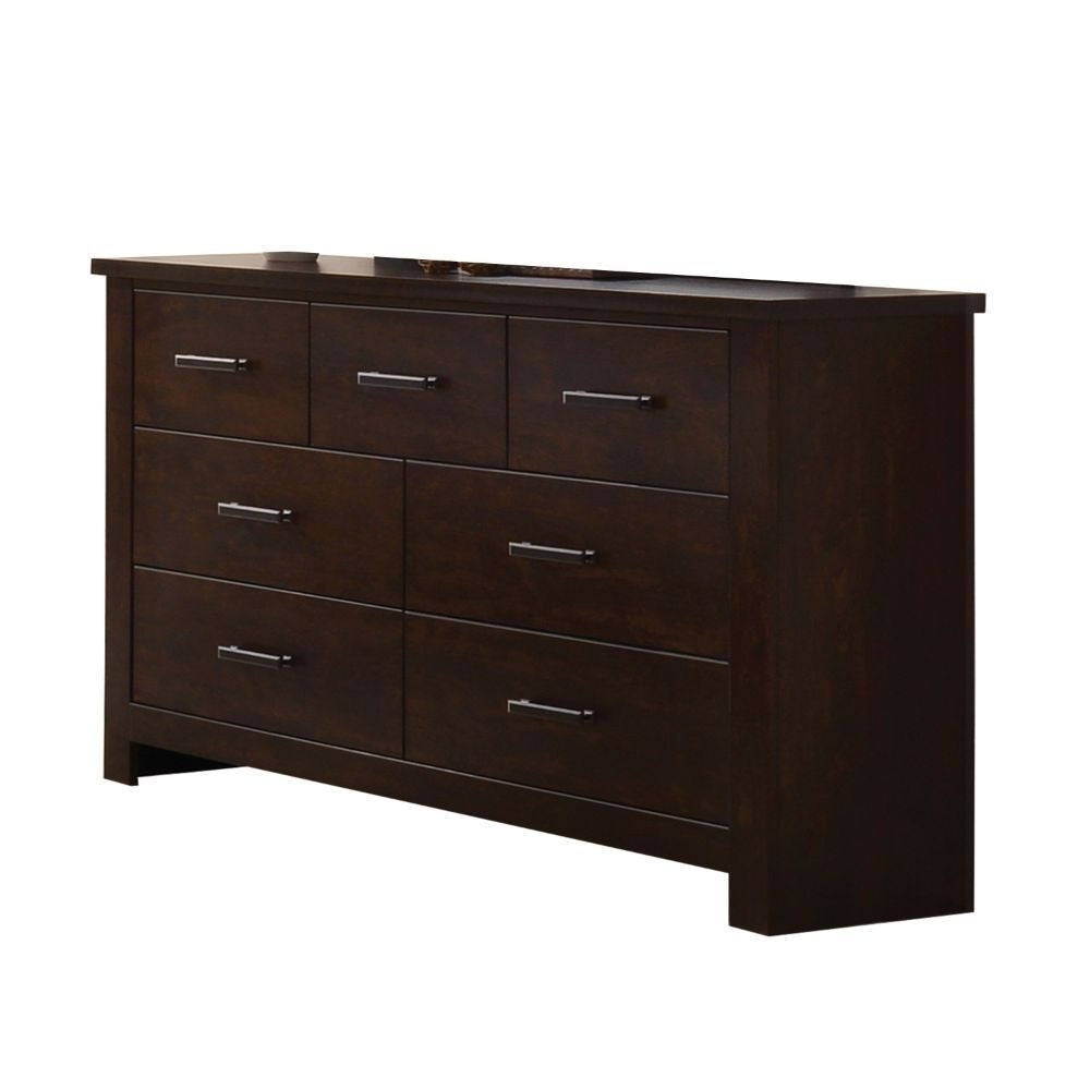 55" Mahogany Seven Drawer Double Dresser Image 5