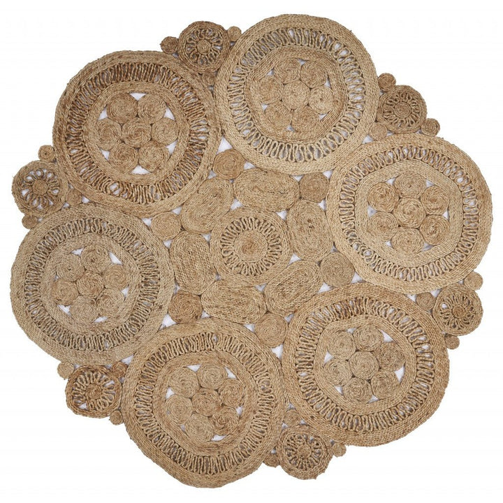 Floral Fantasy Natural Jute Area Rug Image 1