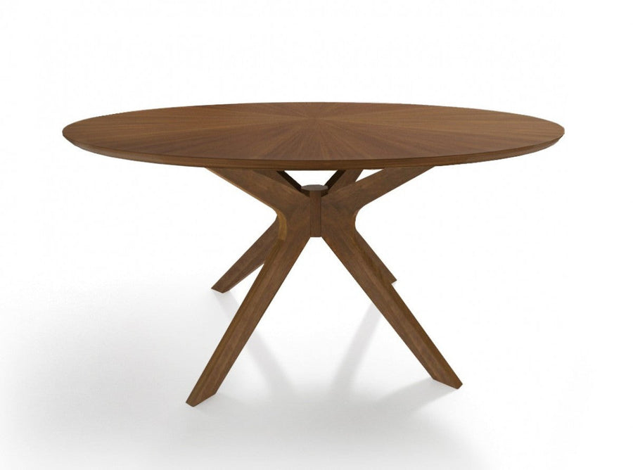 59" Brown Round Dining Image 1