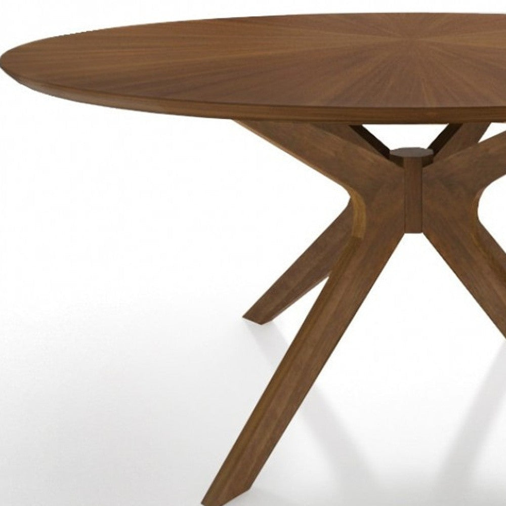 59" Brown Round Dining Image 4